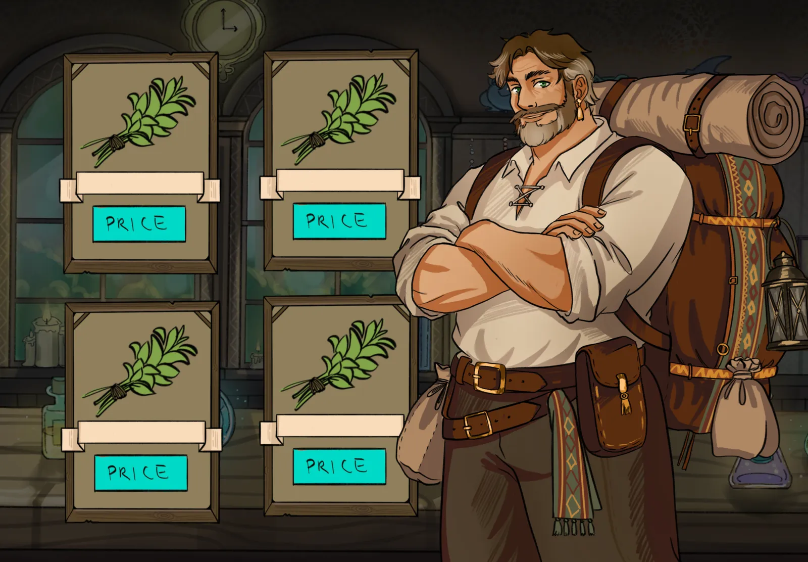 Merchant character illustration